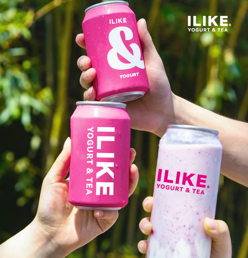 Share the moment — three cans of I LIKE Yogurt